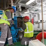 Marine Electrical Technician Inspecting