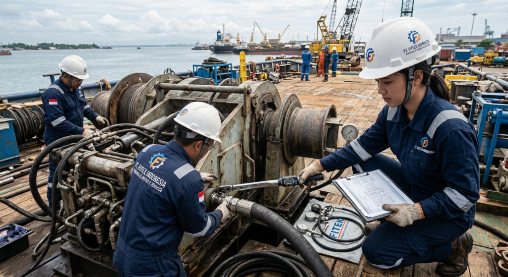 professional winch repair and service for marine offshore